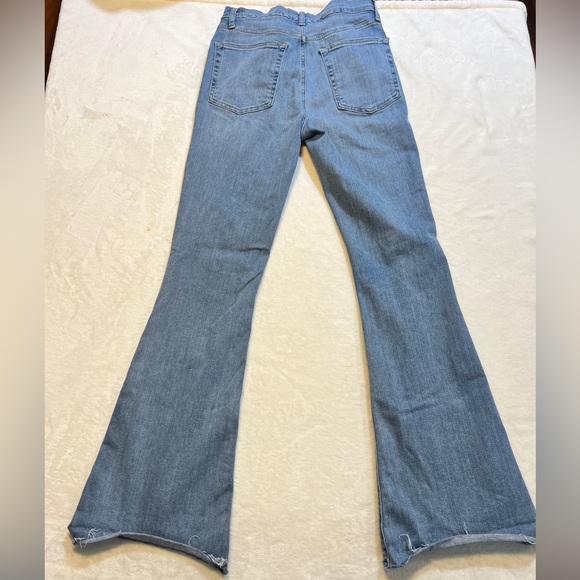 FRAME Le Easy Flare Raw Hem Denim Jeans Womens Size 26 - Picture 8 of 9